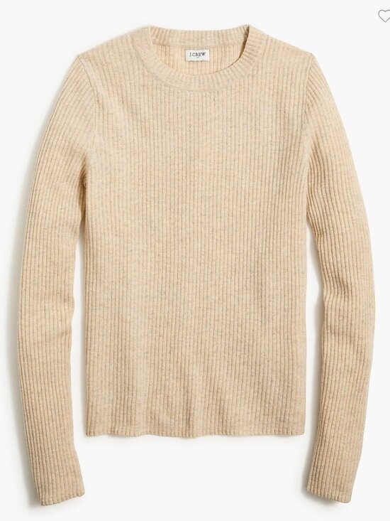 J. Crew Sweaters - J. Crew Oatmeal Ribbed Crewneck Sweater